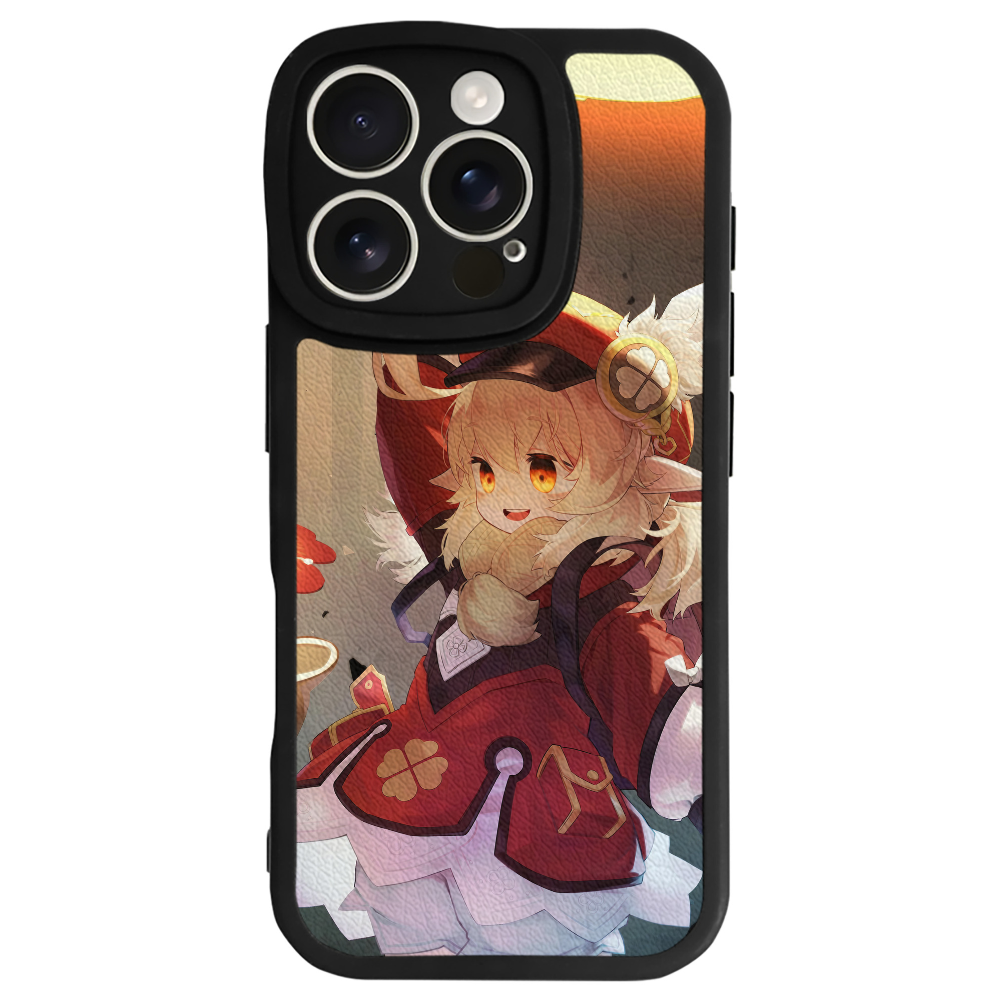 げんし神 genshin 【iPhone 16シリーズ対応】シリコンスマホケース（レザー調） 材質：シリコン